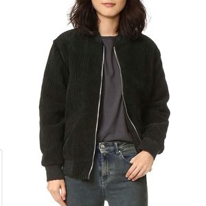 IRO Jeans Isae Wool Blend Black Bomber Jacket